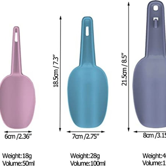 Set of 3 Nesting Scoops, 1.7/3.4/5.1 oz - Picture 3 of 12